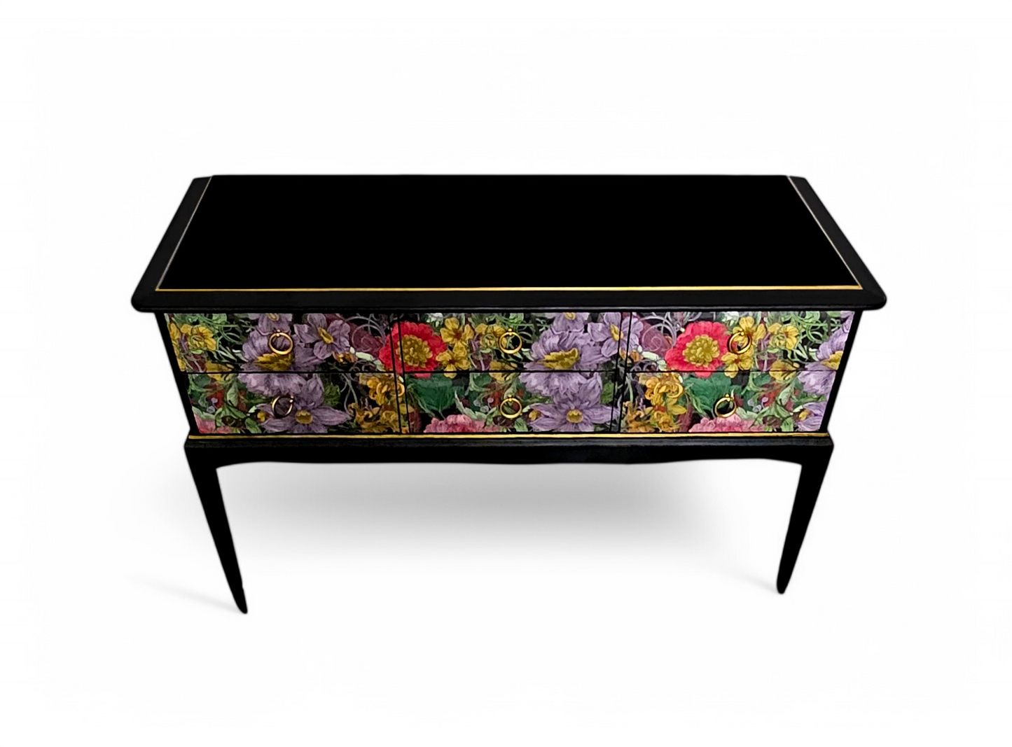 Luxury Vintage Sideboard/ Chest of Drawers with Timorous Beasties Berkeley Blooms