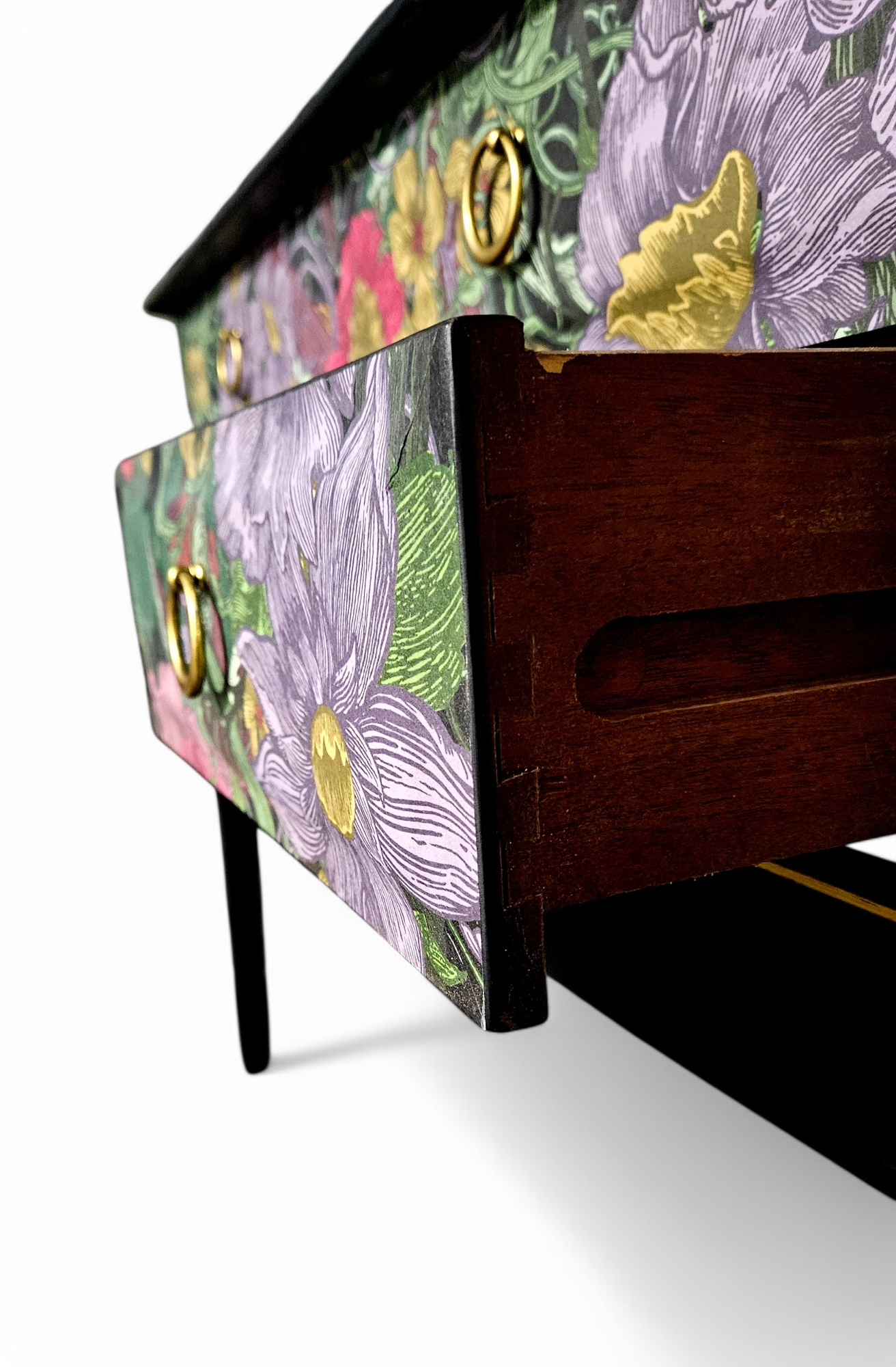 Luxury Vintage Sideboard/ Chest of Drawers with Timorous Beasties Berkeley Blooms