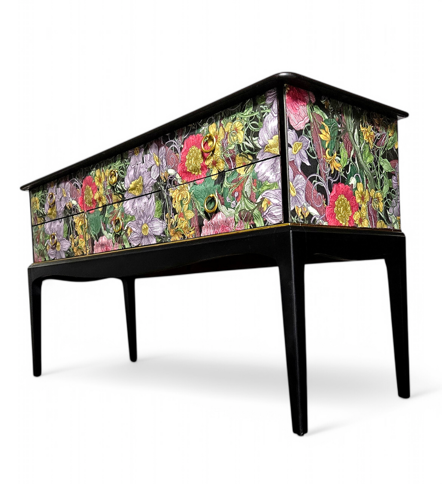 Luxury Vintage Sideboard/ Chest of Drawers with Timorous Beasties Berkeley Blooms