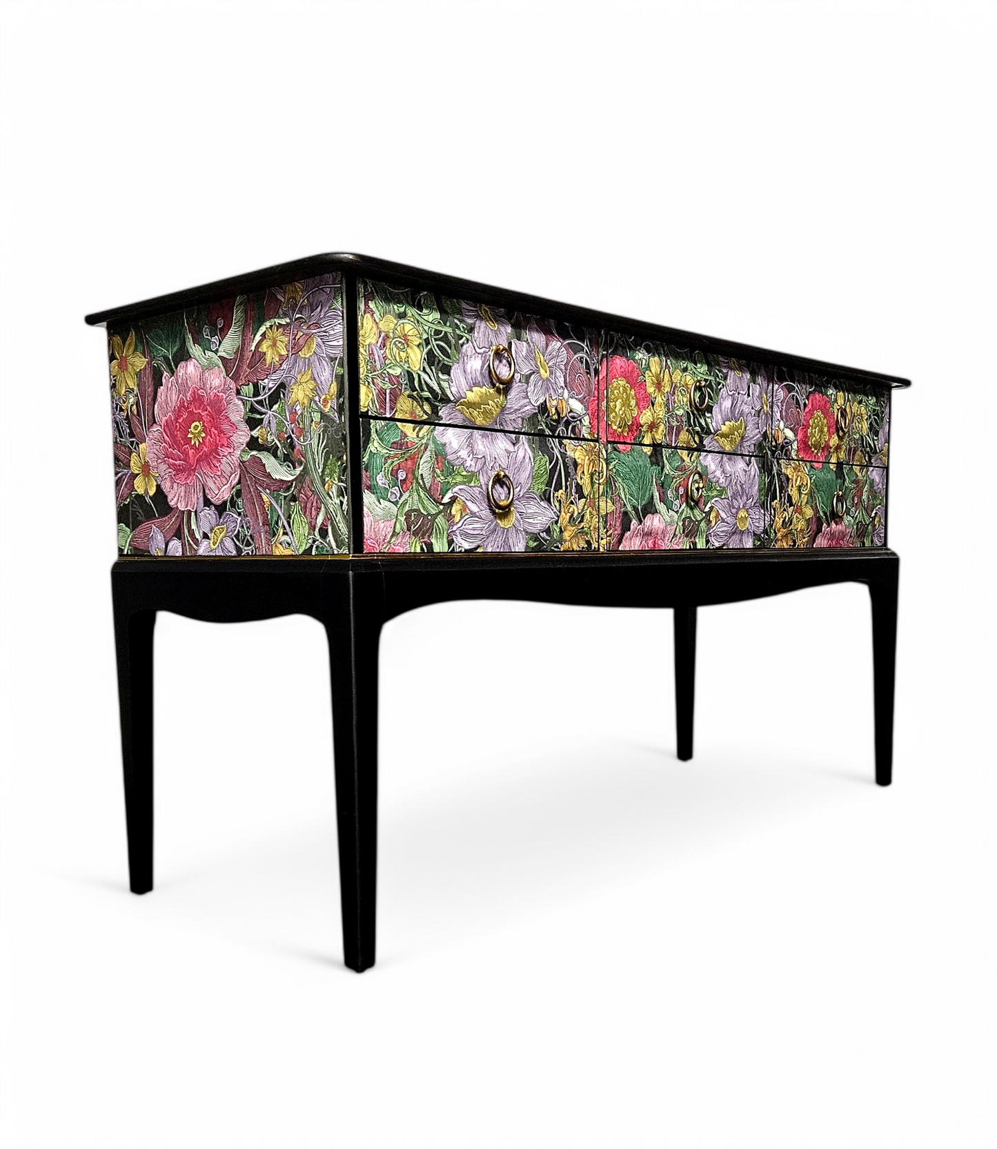 Luxury Vintage Sideboard/ Chest of Drawers with Timorous Beasties Berkeley Blooms